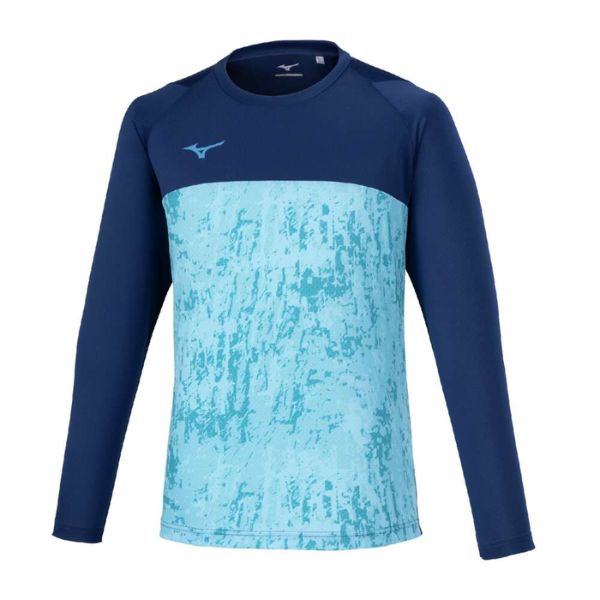 メール便発送可　ミズノ　MIZUNO　ロングスリーブフィールドシャツ[ユニセックス]　P2MAB50611　サッカーウェア　通気性　練習着　エステートブルー(4)