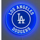 YELLOWPOP LAドジャーズ ラウンドロゴ 5060813395804 LEDネオンサイン 野球チームグッズ MLBグッズ