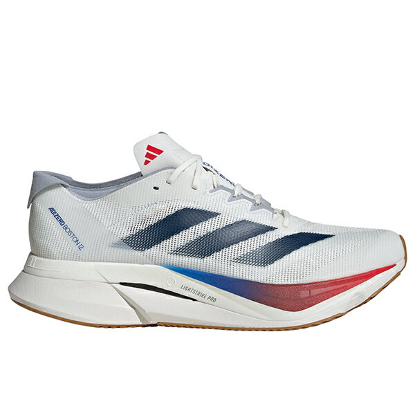 アディダス　アディゼロ ボストン 12 Adizero Boston 12　JI4476　ランニングシューズ　コアホワイト/ダークブルー/ピュアルビー