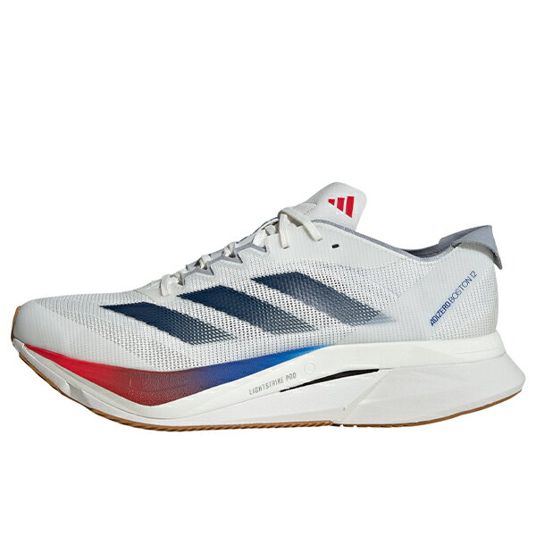 アディダス　アディゼロ ボストン 12 Adizero Boston 12　JI4476　ランニングシューズ　コアホワイト/ダークブルー/ピュアルビー