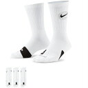 ナイキ エブリデイ BBALL 3PR クルーソックス3足組 DA2123-100 バスケットボールソックス WHITE/BLACK