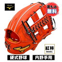 【湯もみ加工無料】ミズノプロ 限定 硬式野球グローブ 1AJGH32213-5209 野球グラブ 内野手用 / 紅林型:サイズ9 5209:スプレンディッドオレンジ×ブラック