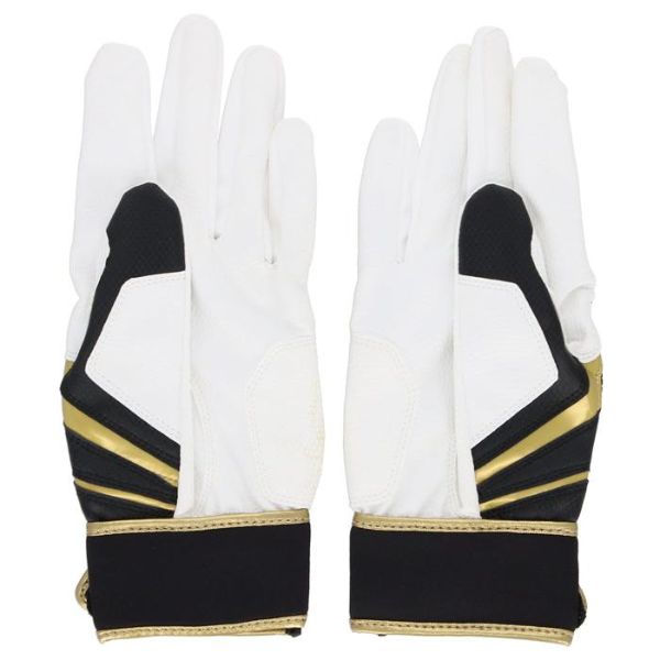 メール便発送可　アディダス adidas　野球/ソフトボール バッティンググラブ BASIC　LBG404-1119　ジュニア〜大人/両手用　1119：ホワイト×ブラック