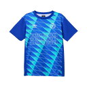 メール便発送可 アンブロ ジュニアグラフィックプラクティスシャツ UF5SHS50J-BL00 子供用サッカートレーニングウェア(半袖シャツ) ブルー(4)