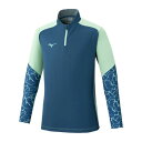ミズノ MIZUNO PRO トレーニングトップ ハーフジップ P2MCC03684 サッカーウェア 84:ブルーオパール×ネオミント