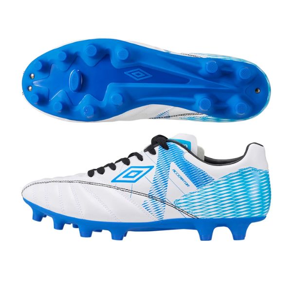 アンブロ UMBRO アクセレイター HG UF5SFCB5M-WHBL サッカースパイク ホワイト×ブルー