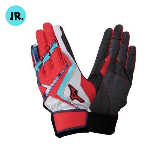 メール便発送可　ミズノ　ジュニア　ウィルドライブ レッド【両手用】　1EJEY55462　野球 バッティング..