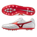 【40周年記念限定モデル/P1GA250360】ミズノ モレリアII JAPAN AG サッカースパイク 60:スーパーホワイトパール×ルビーレッド