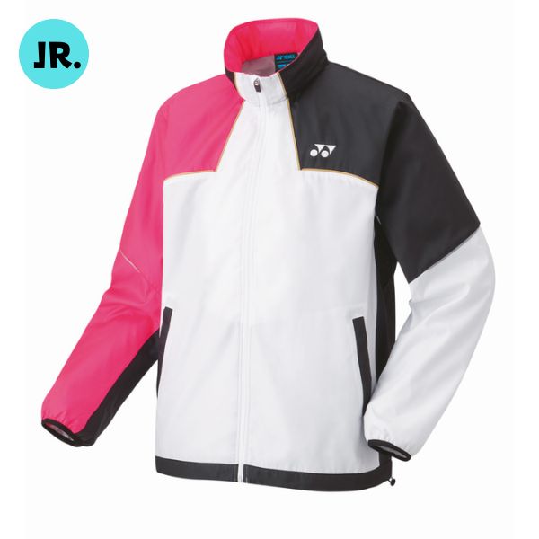 ヨネックス YONEX　ジュニア(子供用)　裏地付ウィンドウォーマー(アウター/ジャージ)　70095J-062　テニス/バドミントンウェア　062：ホワイト／ピンク　特価