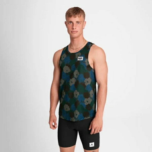 メール便可　SAYSKY（セイスカイ）　レースシングレット OMRSI31c1046 Flower Combat Singlet - Blue A..