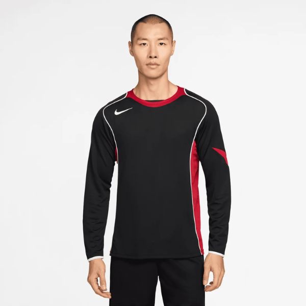 ナイキ NIKE トータル 90 ロングスリーブ トップ HV3513-010 サッカートレーニングウェア(長袖/練習着) ブラック×レッド