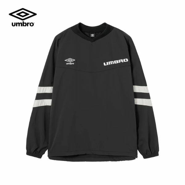アンブロ UMBRO 【THE THIRD by UMBRO】ラインドクロストップ UF5FWB30M-BK00 サッカートレーニングウェア(長袖シャツ/はっ水...