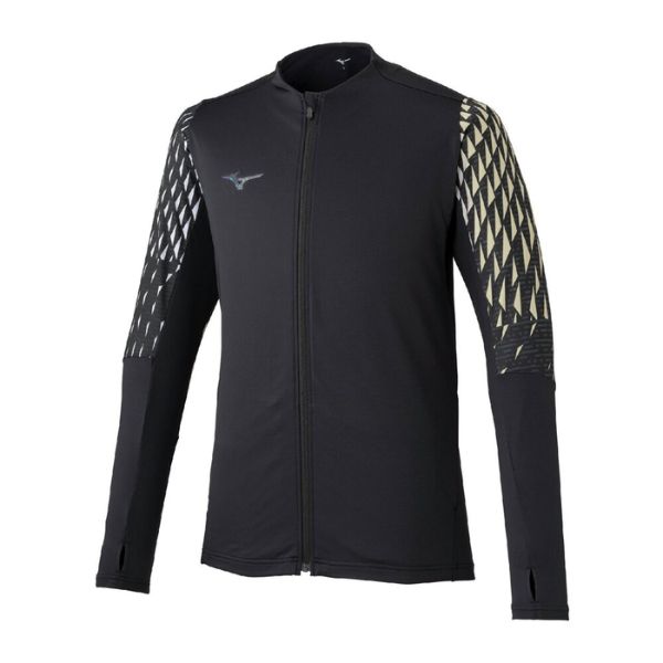 ミズノ MIZUNO　トレーニングトップ フルジップ　P2MCD03509　サッカートレーニングウェア(長袖/練習着/ジャージ)　09：ブラック