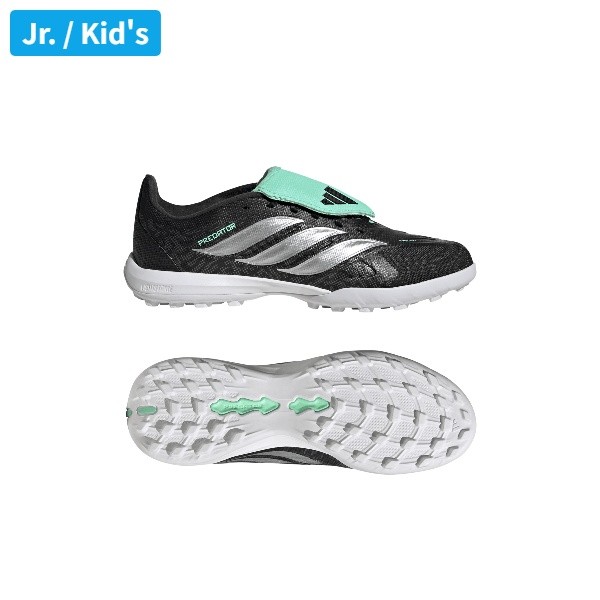 アディダス adidas 子供用 プレデター PREDATOR LEAGUE FT TF J IH2104 ジュニア サッカー トレーニングシューズ (ターフ/土/人工芝) ブラック/グリーン