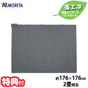 《2000円クーポン配布中》MORITA 2畳 省エネホットカーペット 室温センサー付 ホットカーペット TMC-200TS 16折畳可能 収納 節電ヒーター エコ 小型カーペット 電気カーペット 電気マット 床暖房 足温機 暖房面切替 ダニ退治 コンパクト 2畳用ホットカーペット 左右