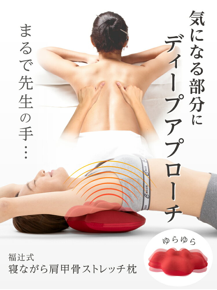 《2000円クーポン配布中》 福辻式 寝ながら肩甲骨ストレッチ枕 プロイデア 福辻鋭記先生監修 肩甲骨ストレッチ マクラ まくら ツボ押し 指圧 枕 クッション 巻き肩 ストレートネック スマホ首 猫背 姿勢 テレワーク 在宅ワーク 肩 首 背中 ストレッチ 背筋 整体 PROIDEA