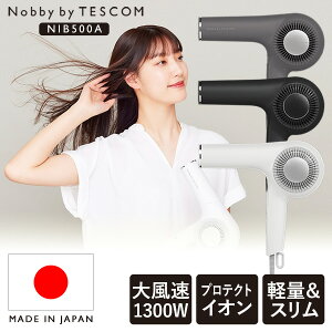 日本製 テスコム NIB500A-W NIB-500A-H プロフェッショナル プロテクトイオン ヘアードライヤー Nobby ノビー 大風量 速乾 Nobby by TESCOM ヘアドライヤー プロテクトイオン ドライヤー NIB-500A イオンドライヤー
