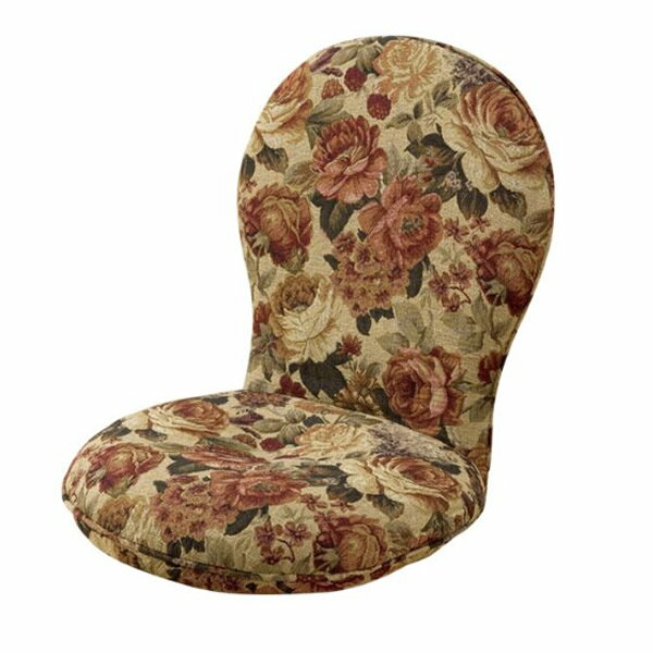 円満座椅子 ブラウン/ブルー SP-404 フロアチェア 円満座いす ハイバックタイプの座椅子 低反発ウレタンの円座クッション使用 円満座イス