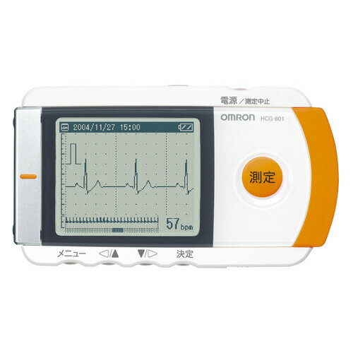 《2000円クーポン配布中》オムロン 携帯型心電計 HCG-801 心電図測定機 心電計 3特典【送料無料+お米＋ポイント】 自覚症状が出たその場で心電図を記録 家庭用心電図測定機 心電測定機 医師の…