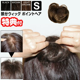 ポイントヘア Sサイズ ヘアウィッグ 部分ウィッグ つむじ トップ 頭頂部 分け目 部分かつら ポイントウィッグ 白髪隠し 女性用カツラ 部分用カツラ ミセス 髪の毛 ボリュームアップ ブラック ブラウン ライトブラウン ナチュラル