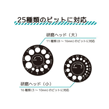 ドリルビット研磨機 電動研磨機 ドリルビットシャープナー VS-TL3100 ブラック 電動工具 DIY VSTL3100 え