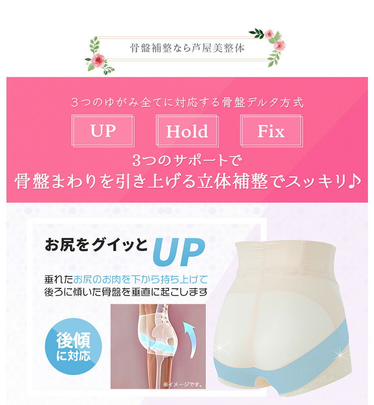 2枚セット芦屋美整体骨盤スリムショーツエアリー一分丈ショーツ骨盤補整ショーツ骨盤スッキリショーツ補整下着骨盤サポートショーツ
