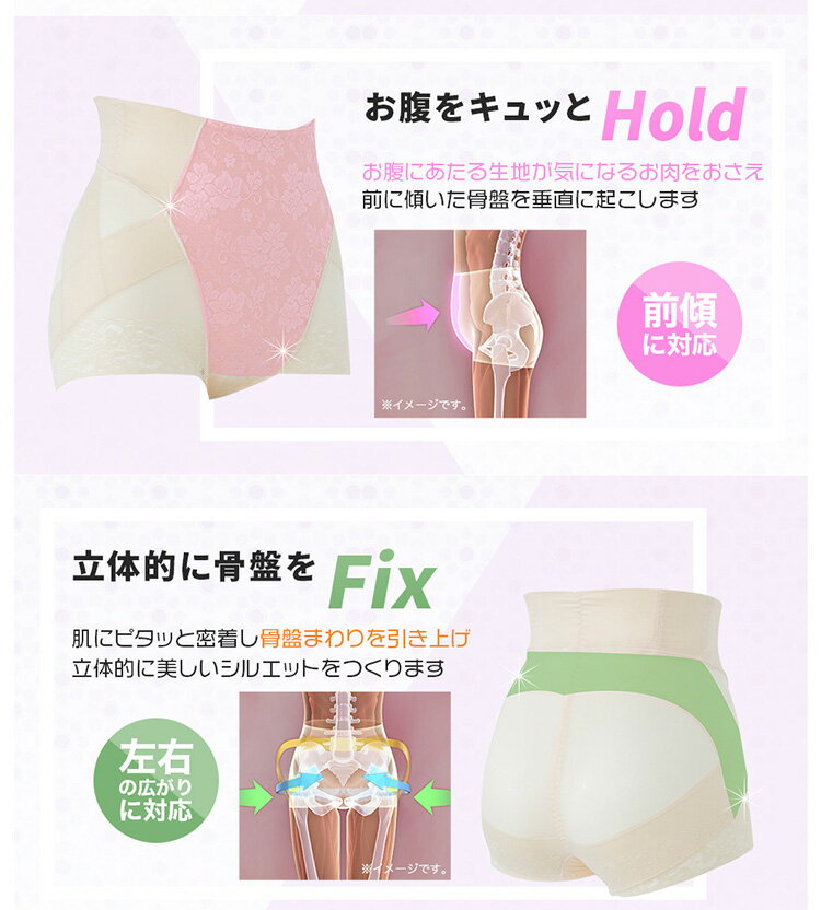 2枚セット芦屋美整体骨盤スリムショーツエアリー一分丈ショーツ骨盤補整ショーツ骨盤スッキリショーツ補整下着骨盤サポートショーツ