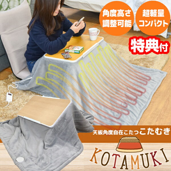 【選ぶ景品付き】 サンコー 天板角度自在こたつ こたむき TNBNKTSGY 一人コタツ コタムキ ミニコタツ こたつ 天板付き パーソナルこたつ コタツヒーター デスクヒーター テーブルヒーター 足元ヒーター 脚温器 おひとり様 足温機 フットヒーターのサムネイル