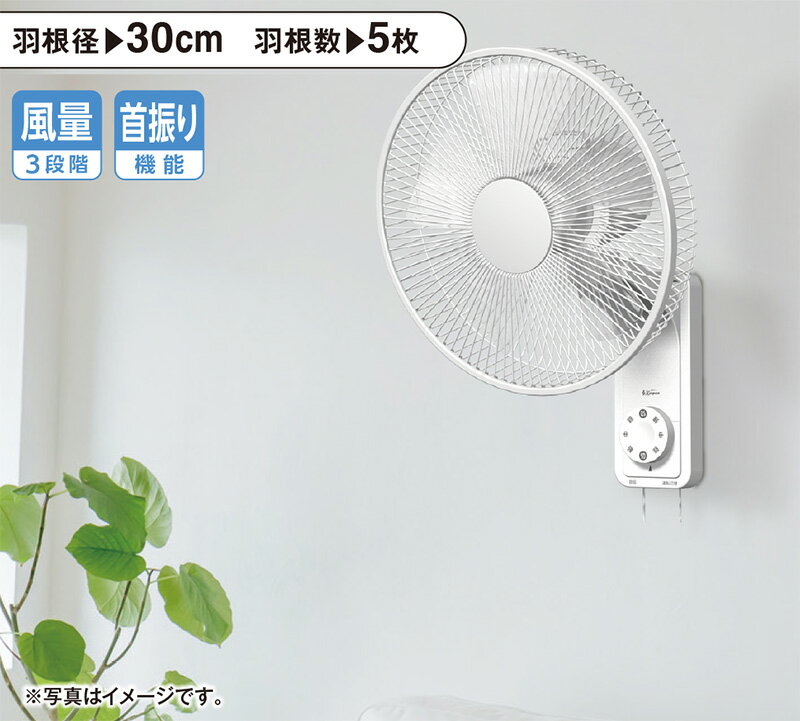 【5/20限定2人に1人最大100%P】【選ぶ景品付】 SKJ 壁掛け扇風機 SKJ-K311WMK(W) 3...