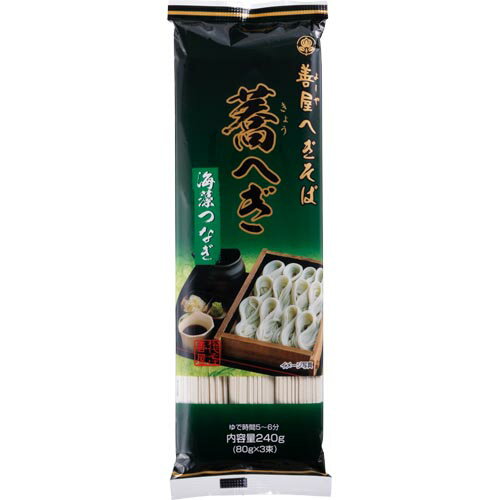 蕎へぎの特徴は、そば粉、小麦粉、海藻などの原料を吟味し、当地で受け継がれている伝統の「海藻つなぎ」で打ちあげます。海藻をつなぎに使用しているため、歯ごたえがよく、口あたりのなめらかさが特徴です。 ■アレルギー物質（特定原材料） 小麦 そば 乳 卵 落花生 えび かに ◯ ◯ ■商品仕様 商品名 善屋へぎそば蕎へぎ240g×20袋 原材料 小麦粉(国内製造)、そば粉、海藻ゲル、小麦たん白、食塩／増粘剤(アルギン酸エステル)、(一部に小麦・そばを含む) 賞味期間 製造より2年（なお開封後は賞味期間にかかわらず早めにお召し上がりください） 保存方法 直射日光および湿気を避け、常温で保存してください。 ※当店では賞味期限が残り6か月以上のものを順に出荷しております。 賞味期限の確認や、その他ご不明な点等ございましたら【ショップへ相談】よりお気軽にお問合せください。