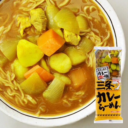 訳あり 三条カレーらーめん 340g 2人前 替え玉1食付き 新潟県産 電子レンジ調理対応めん 新潟五大ラー..