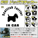 【松印】ドッグステッカー 肉球ステッカー付き スコッティー テリア Scottish Terrier 3サイズ 8タイプ 60カラー以上 犬種 猫種 In Car cat dog 乗ってます デカール 切り抜き シール シルエット ペット