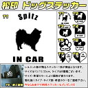 【松印】ドッグステッカー 肉球ステッカー付き スピッツ Spitz 3サイズ 8タイプ 60カラー以上 犬種 猫種 In Car cat dog 乗ってます デ...