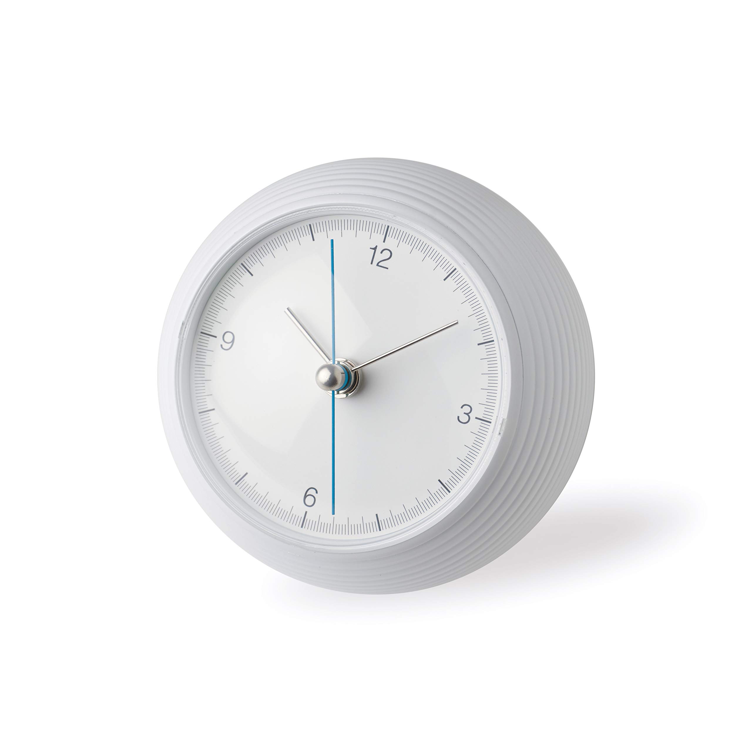 レムノス 置き時計 アルミ 白 アースクロック earth clock TIL16-10WH Lemnos サイズ:w10×h10×d10cm