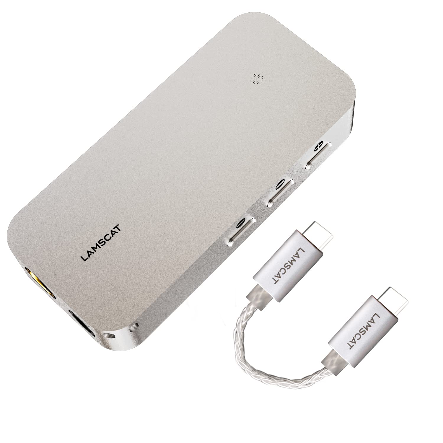 楽天松陰屋 楽天市場店LAMSCAT 6100シリーズ USB C ヘッドホンアンプ バランス4.4mm/3.5mm 出力 DAC内蔵 ゲイン スマホ Windows/Mac OS/iPad/Androidシステム用 （silver）