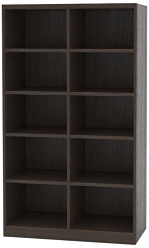 樂天商城 - 白井産業 木製 本 棚 ラック 高さ150 幅88 奥行44cm タナリオ オーダー メイド ダーク オーク 強化棚 棚板8枚 (TNL-EM15088FSTF2DK)