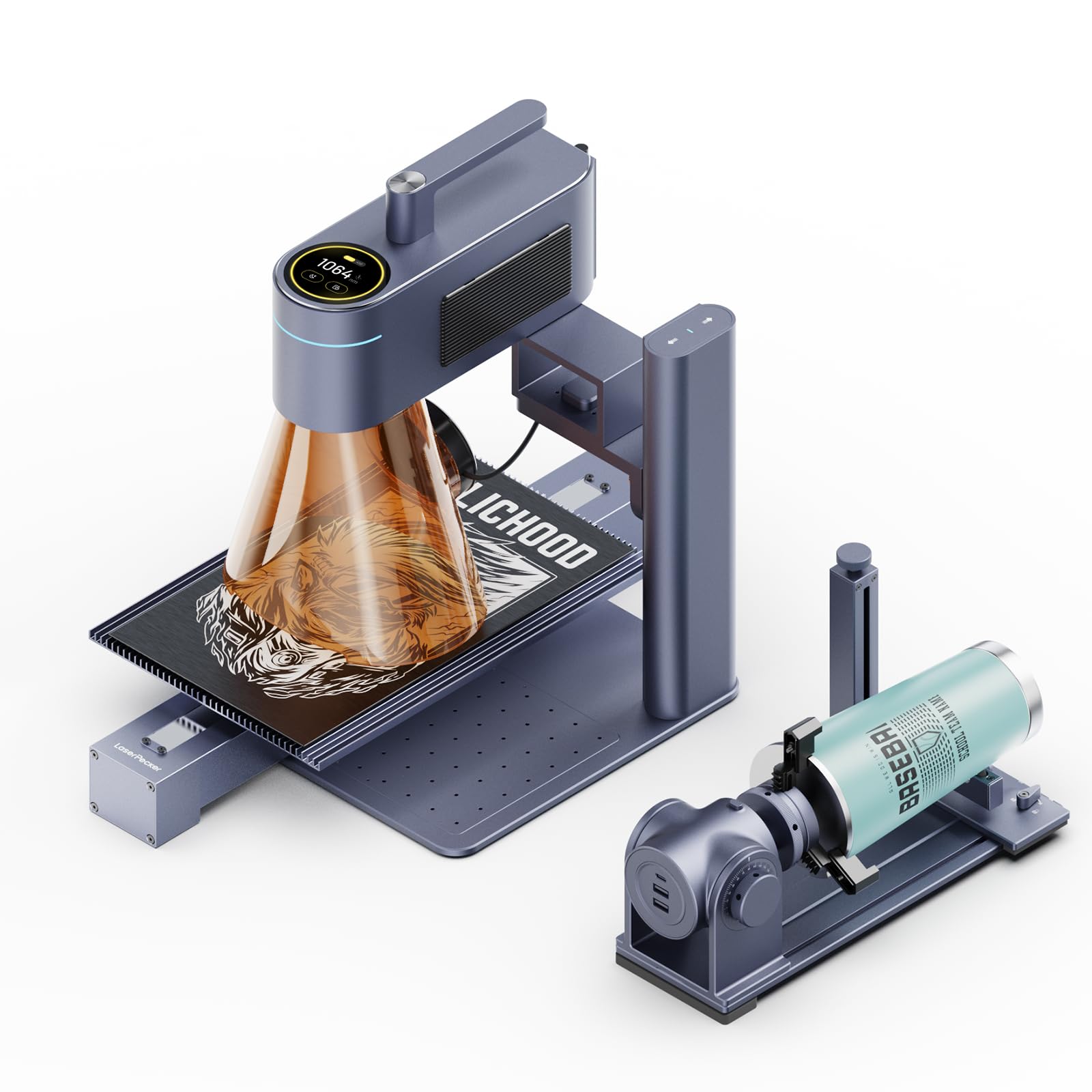 LaserPecker 4 レーザー彫刻機家庭用 ビジネス用レーザー加工機（青色レーザー+赤外線レーザー）240000mm/min高速バッチ処理可能 0.00199mm高精度 8k解像度160mmx300mm彫刻面積 スマートフォーカス＆プレビュー機能搭載