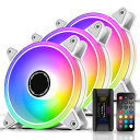 EZDIY-FAB 120mm RGB ホワイト PCケースファン 5...(3)