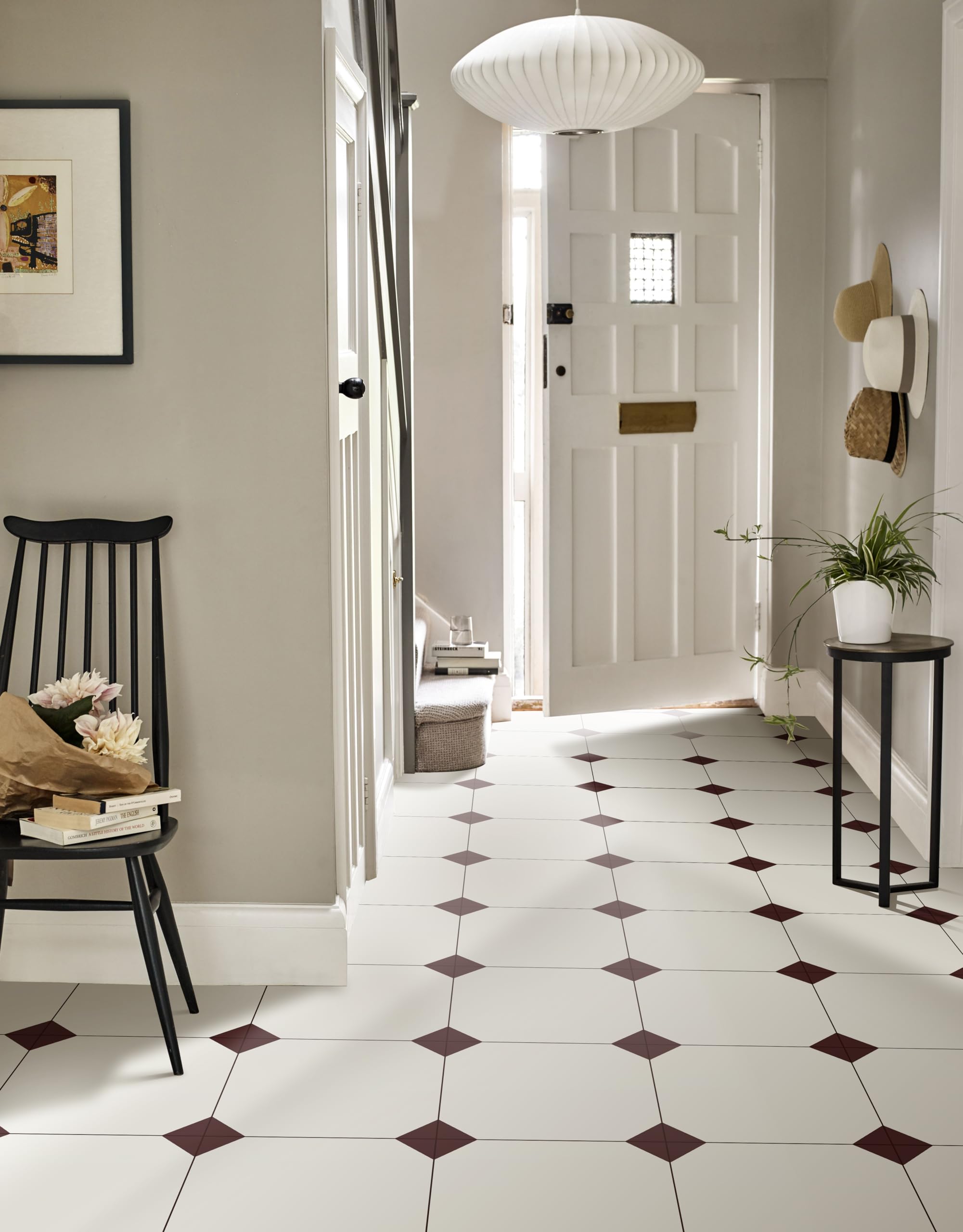 MORCART フロアタイル 置くだけ 接着剤不要 フロアシート 床 リメイクシート 貼るだけ DIY トイレ 浴室 玄関 キッチン フローリングシート 防水 滑り防止 剥がせる 賃貸OK (30*30cm*54枚 / 約3畳分, カラメルフランス風)