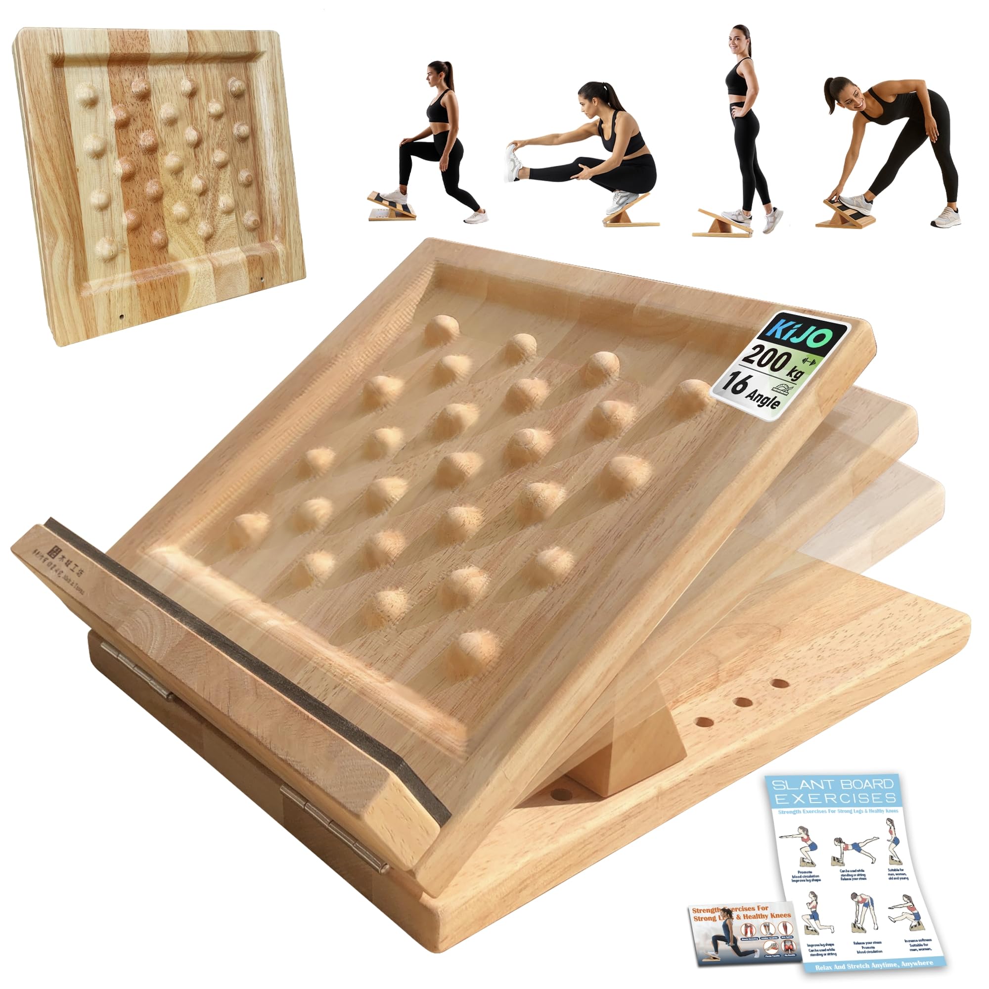 KIJO STUDIO 木製ストレッチボード 拉筋板 拉伸板【16段階...(3.0)
