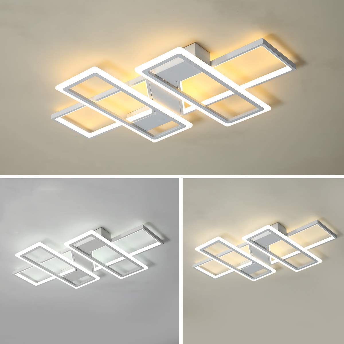 LED シーリングライト ~14畳【変形可能-2つの雰囲気】おしゃれ 北欧 照明器具 天井照明 間接照明 APP遠隔制御/リモコン 無段階調光調色 常夜灯 高輝度 昼白色 昼光色 電球色 インテリア ライト リビング 間接照明 和室 洋室 寝室 台所 洗面 matsukageya-10125805 松陰屋 楽天市場店 サンプル画像3