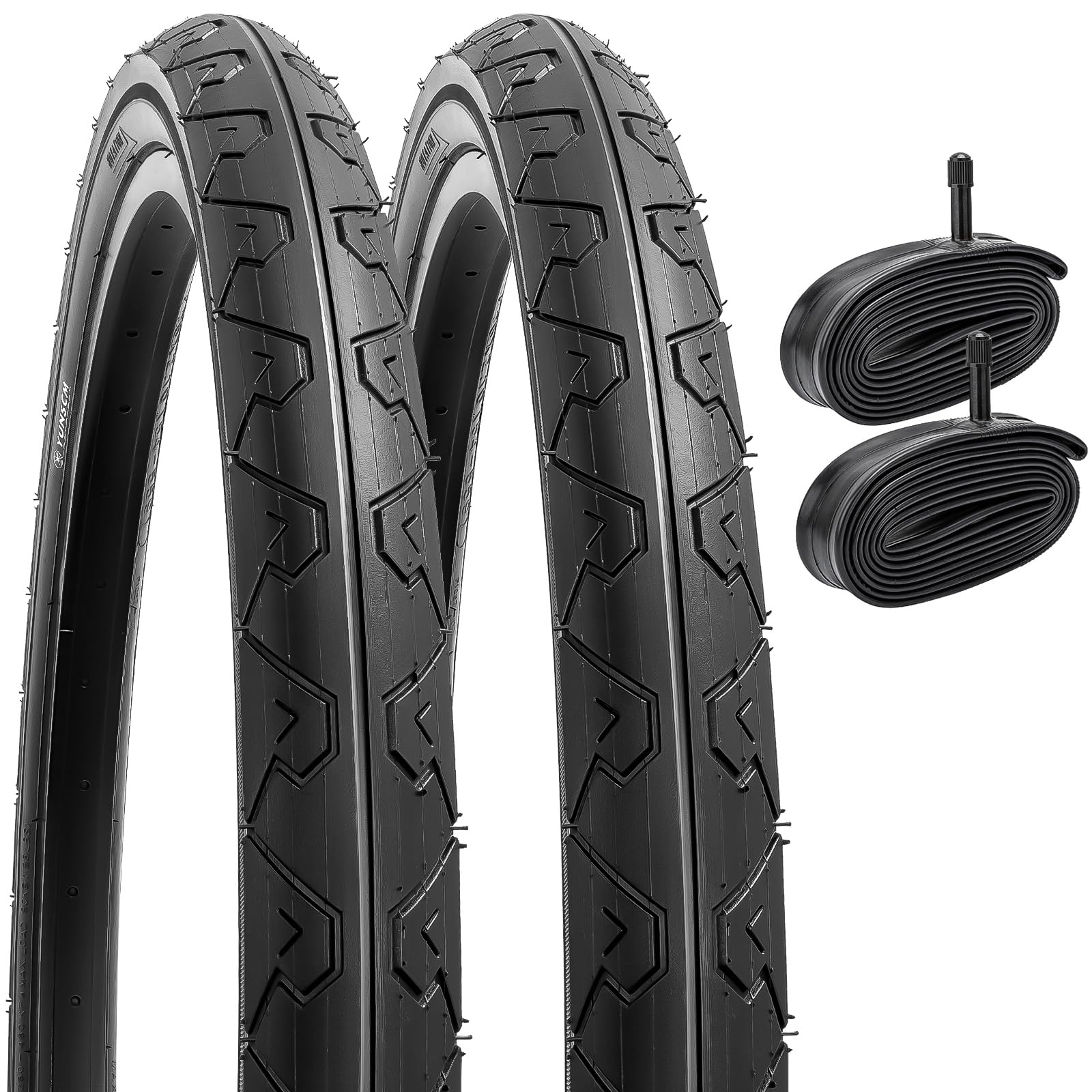 YunSCM 2本セット,26 1.95 タイヤ,26x1.95 53-559 自転車タイヤ + チューブ 肉厚 米式バルブ32mm+タイヤレバ,適用 26インチ1.95 マウンテンバイク、クロスバイク,Y-1087