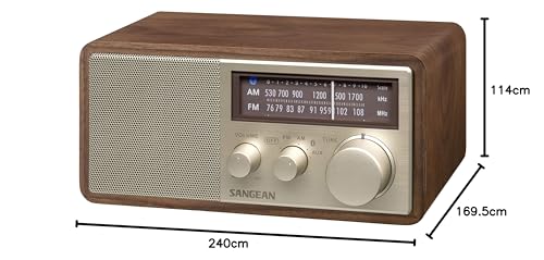 SANGEAN FM/AMラジオ対応 ブルートゥーススピーカー ウォールナット WR-302 ［Bluetooth対応］