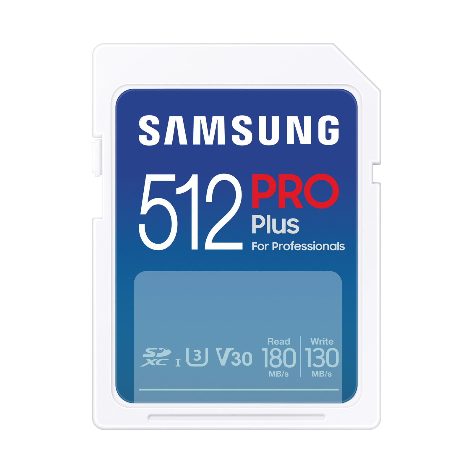 Samsung PRO Plus SDカード 512GB SDXC UHS-1 U3 最大転送速度180MB/秒 MB-SD512S-IT/EC 国内正規保証品