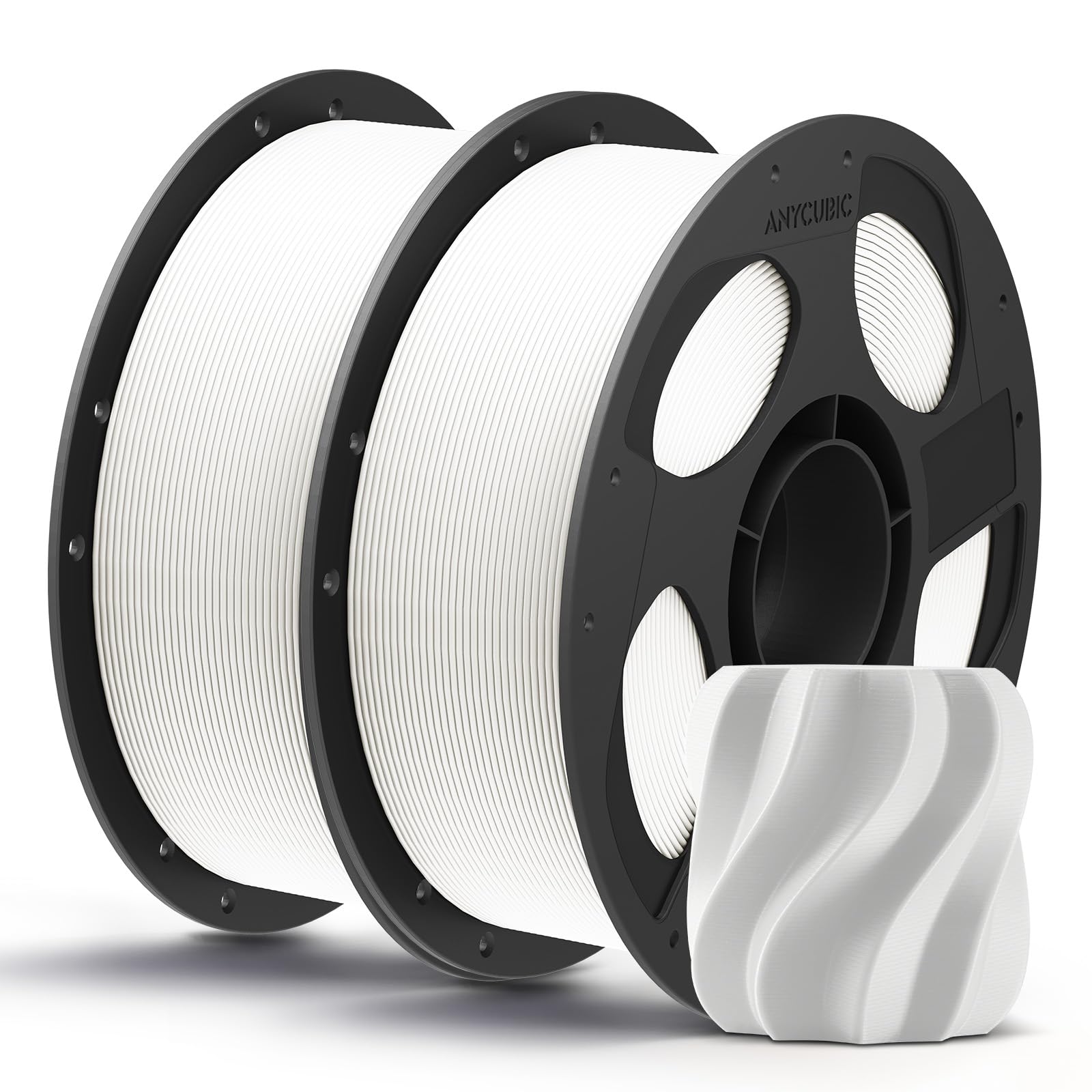 ANYCUBIC PLA PLUSフィラメント pla+フィラメント 2KG ホワイト 高寸法精度 pla+ 3dプリンター造形材料..