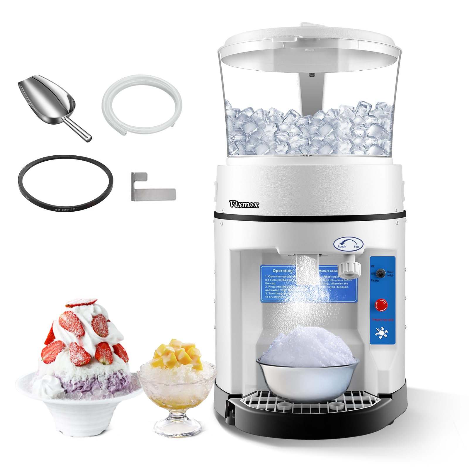 Vtsmax かき氷機 コンパクト Amazon.co.jp: Vtsmax 電動かき氷機 2L 生産量120kg/h、アイス