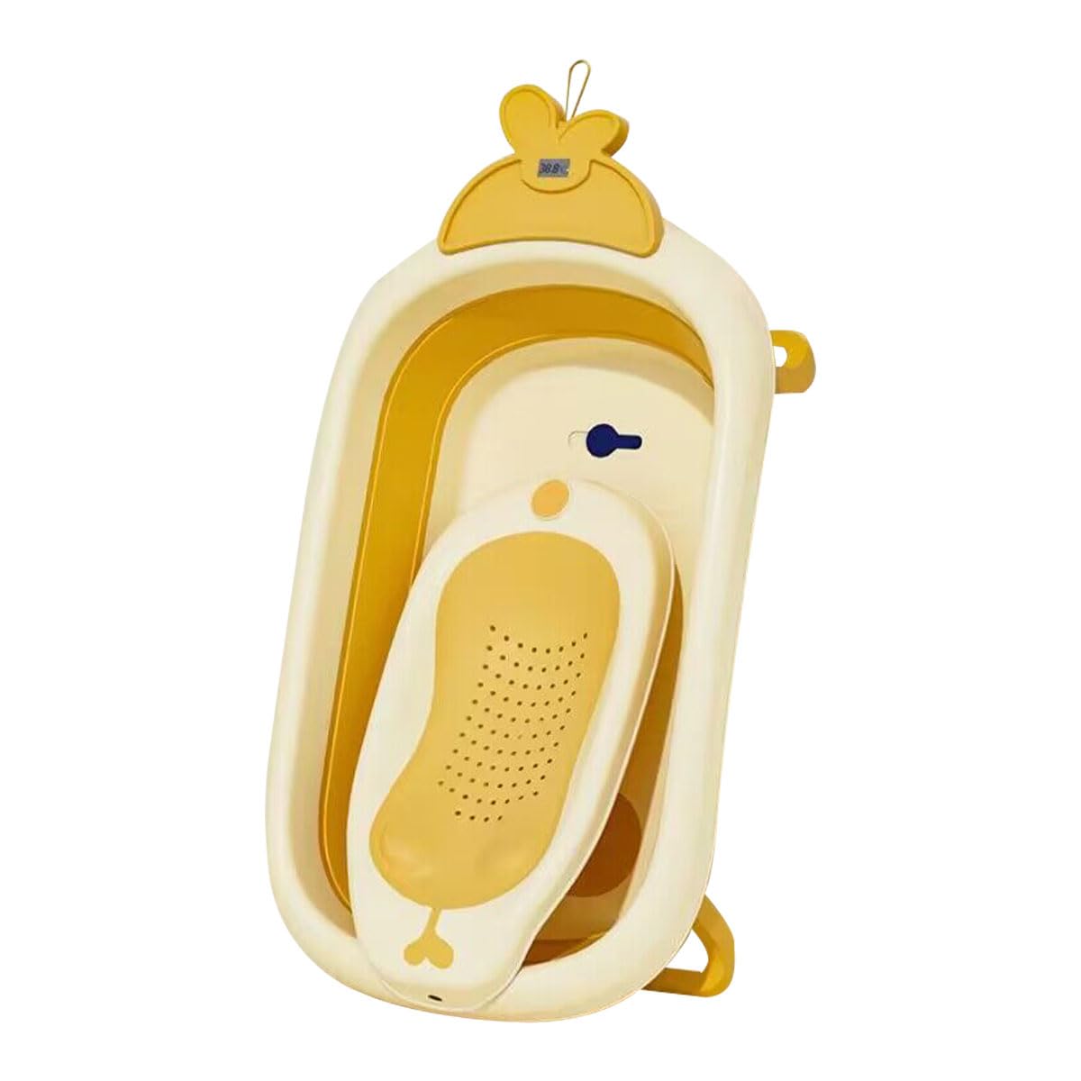 ZOOBLY ベビーバス 折り畳み 大きめ 新生児 湯温計付き 最新改良ベビーバスラックセット バスチェア 赤..