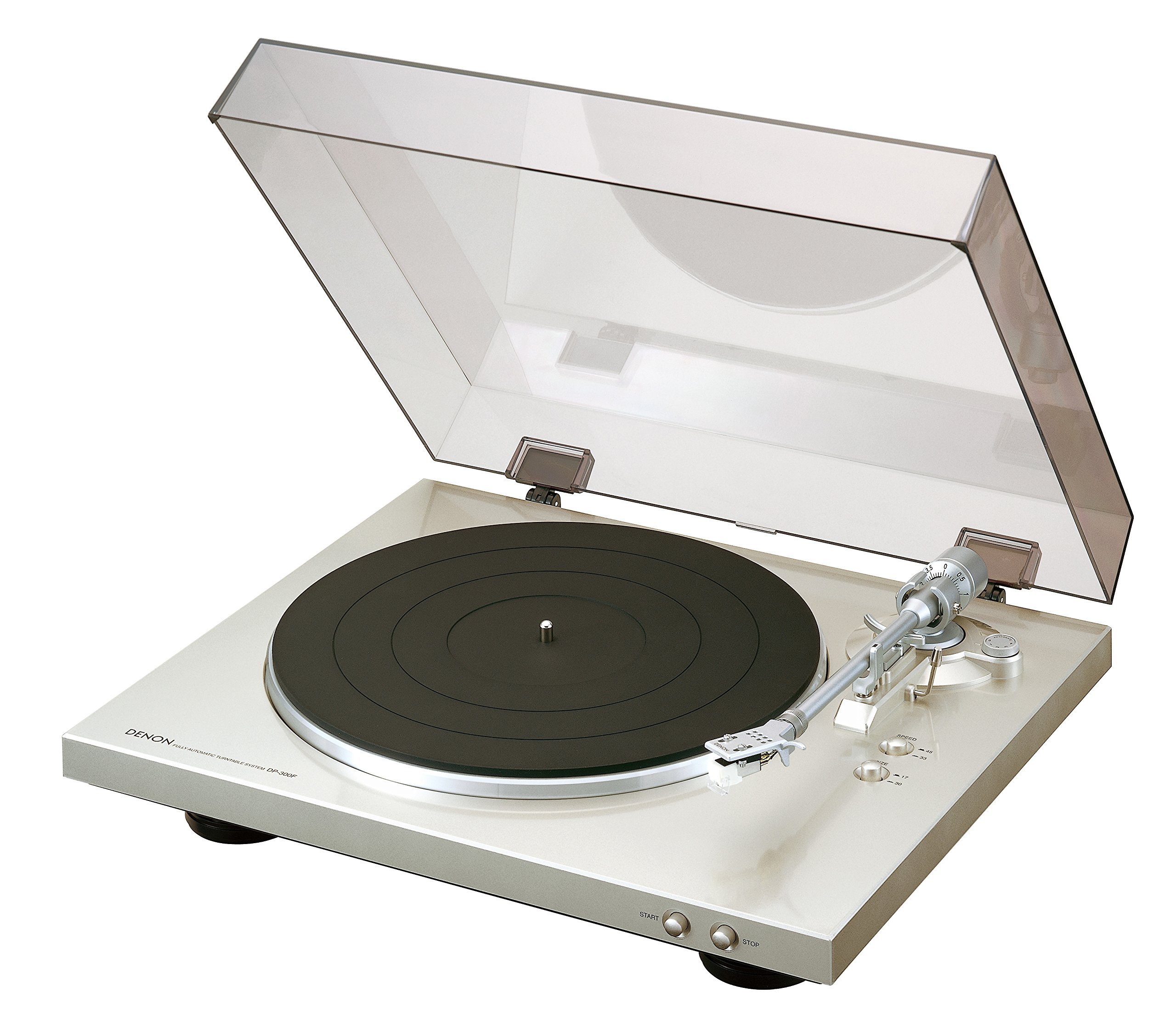 デノン Denon DP-300F アナログ レコードプレーヤー フォノイコライザー付 フルオート カートリッジ付属 プレミアムシルバー DP-300FSP