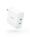 Anker PowerPort III 2-Port 100W (PD 充電器 100W 2ポート USB-C 急速充電器 ACアダプタ)【折りたたみ式プラグ搭載/コンパクトサイズ/PSE技術基準適合 】MacBook PD対応Windows PC iPa