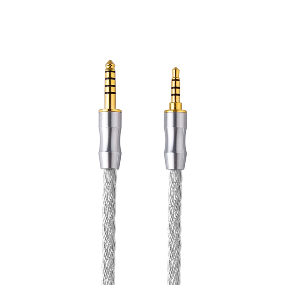 樂天商城 - 6N単結晶銅・銀メッキ MDR-1A 1000XM3 1000XM4 1000XM5 対応アップグレード・ケーブル【3.5mm 4極 バランス-4.4mm 5極 バランス】ビバボ MSR7 対応 交換用 リケーブル ヘッドフォン ケーブル (150CM)